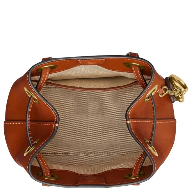 BOLSA COACH NEW YORK JADE DRAWSTRING CARAMELO