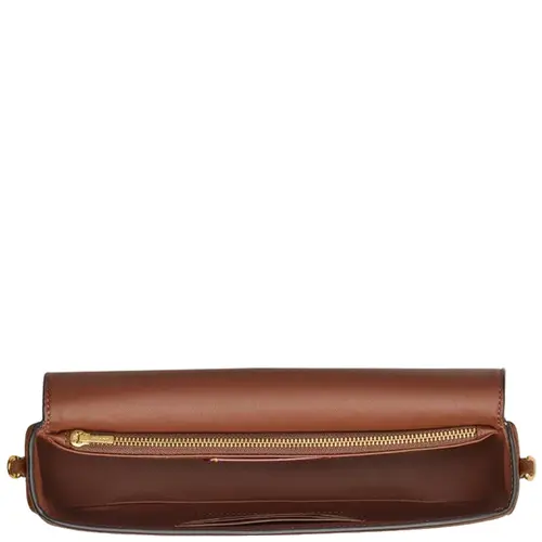 BOLSA COACH NEW YORK BROOK FLAP CHAIN MARROM