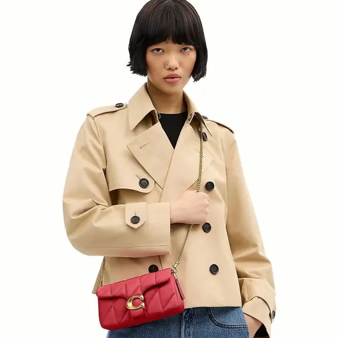 BOLSA COACH NEW YORK TABBY CHAIN 19 VERMELHO