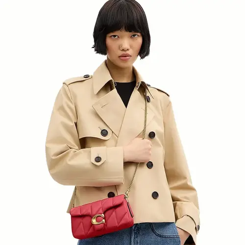 BOLSA COACH NEW YORK TABBY CHAIN 19 VERMELHO