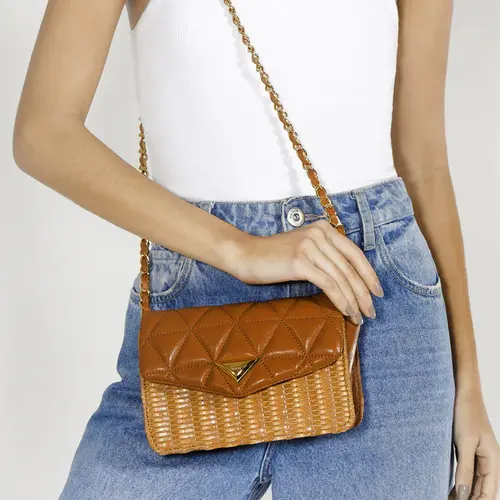 BOLSA PEQUENA 4GIRLS 944 SCHUTZ CARAMELO