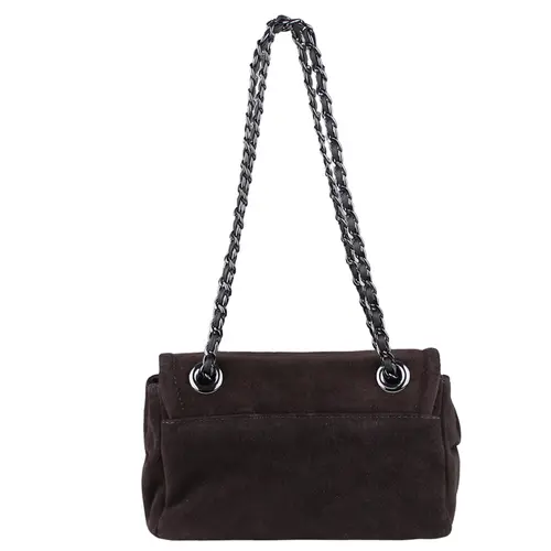 BOLSA PEQUENA FLAP PETRA ISLA MARROM
