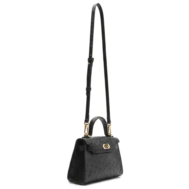BOLSA PEQUENA NINA SATCHEL DOTS AREZZO PRETO