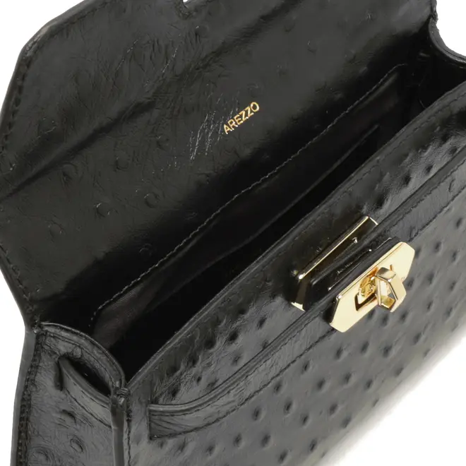BOLSA PEQUENA NINA SATCHEL DOTS AREZZO PRETO