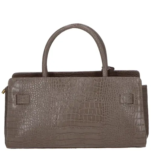 BOLSA MÉDIA CROCO LUIZA BARCELOS CINZA