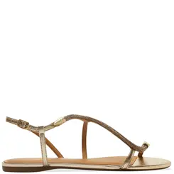 SANDÁLIA RASTEIRA SNAKE STRASS AREZZO DOURADO
