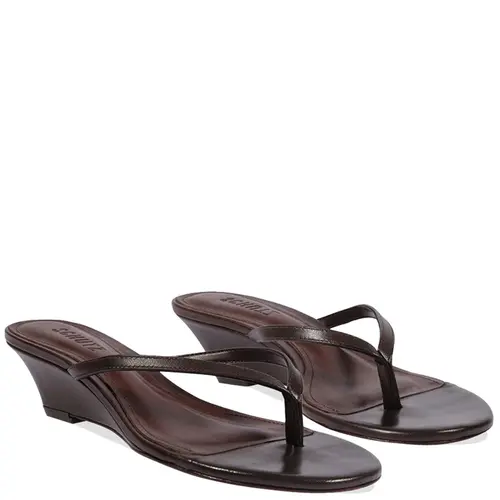 SANDÁLIA SALTO BAIXO ROSLYN WEDGE SCHUTZ MARROM