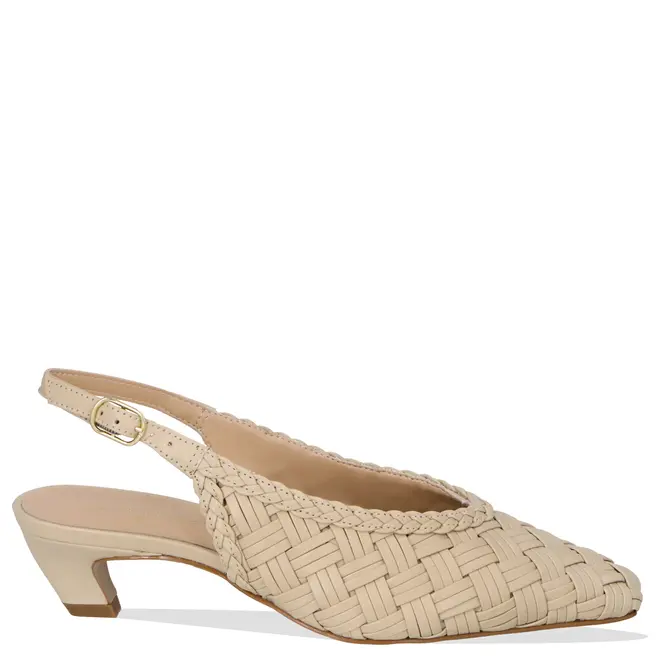 SCARPIN SALTO BAIXO SLINGBACK LUIZA BARCELOS BEGE