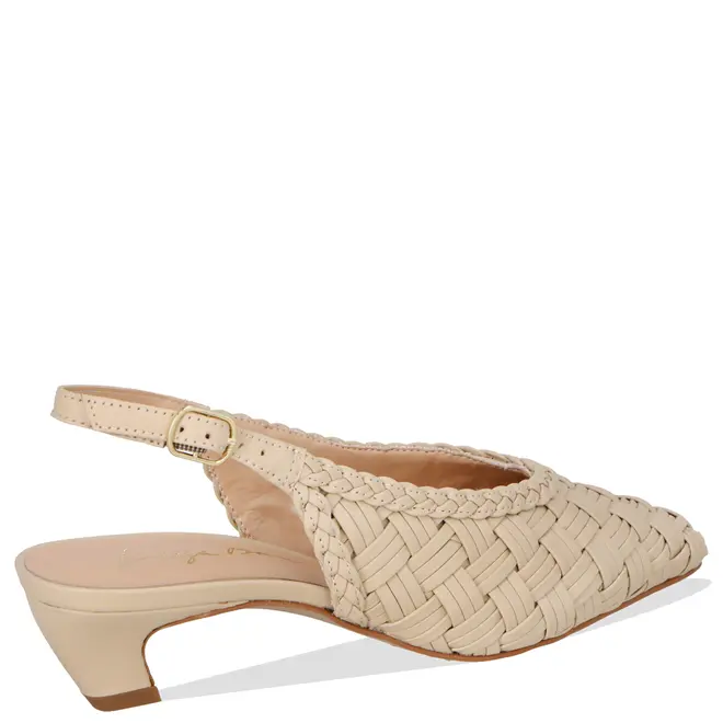 SCARPIN SALTO BAIXO SLINGBACK LUIZA BARCELOS BEGE