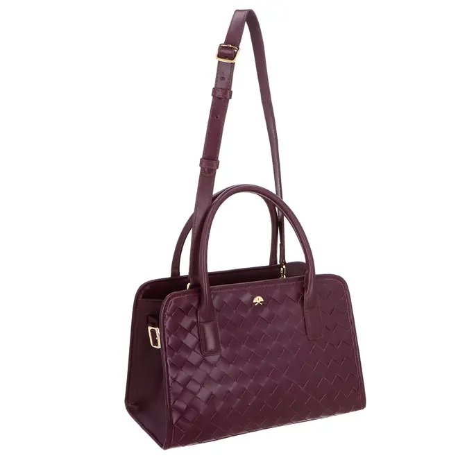 BOLSA MÉDIA TRESSÊ LUIZA BARCELOS VINHO