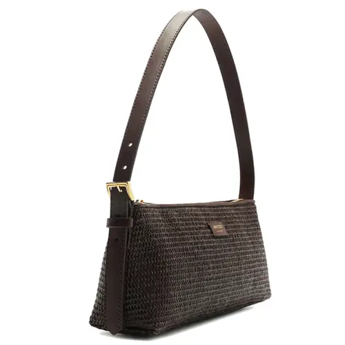 BOLSA PEQUENA TRAMA AREZZO MARROM