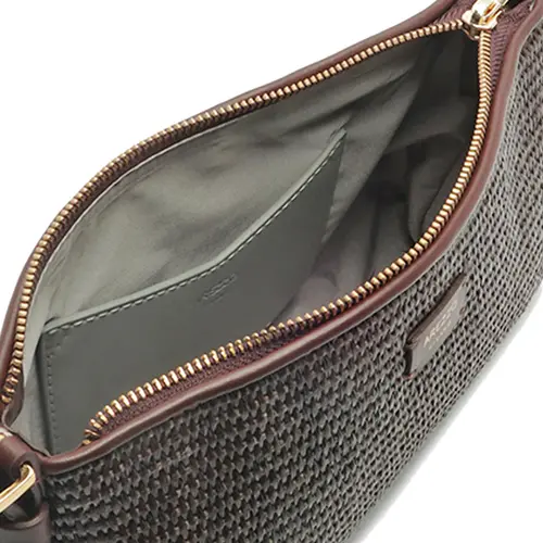 BOLSA PEQUENA TRAMA AREZZO MARROM