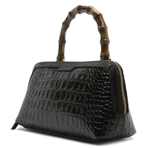 BOLSA MÉDIA CROCO AREZZO PRETO
