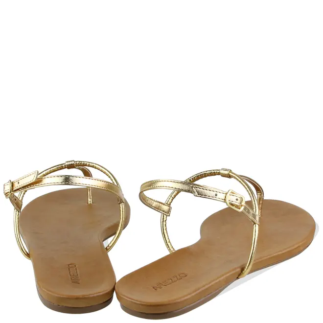 SANDÁLIA RASTEIRA AREZZO DOURADO