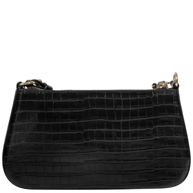 BOLSA PEQUENA CROCO TINA SCHUTZ PRETO