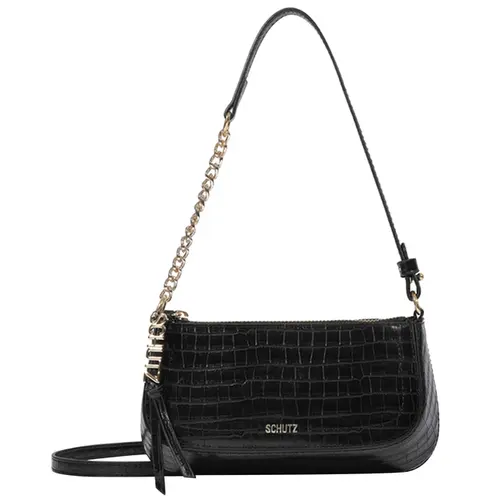 BOLSA PEQUENA CROCO TINA SCHUTZ PRETO