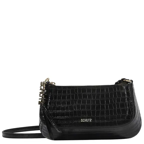 BOLSA PEQUENA CROCO TINA SCHUTZ PRETO
