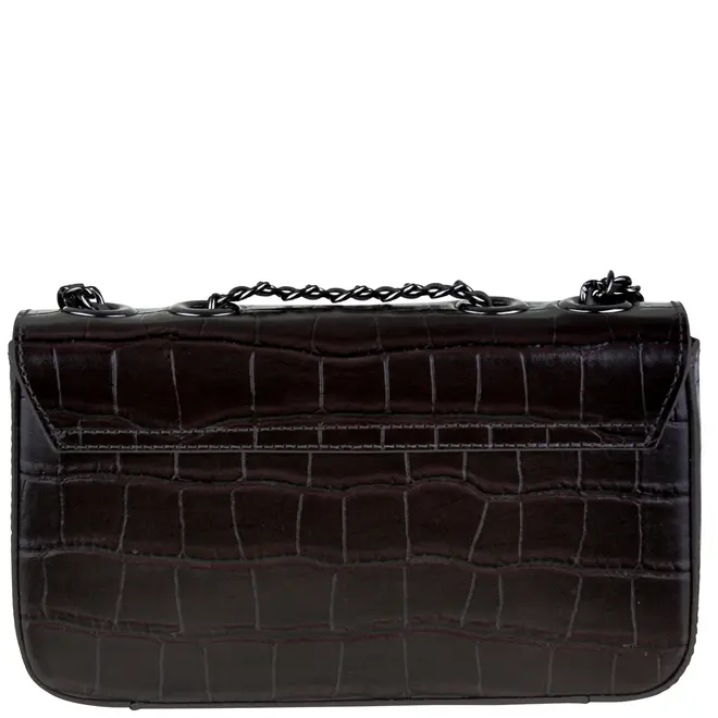 BOLSA PEQUENA ANNE CROCO ISLA MARROM