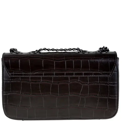 BOLSA PEQUENA ANNE CROCO ISLA MARROM