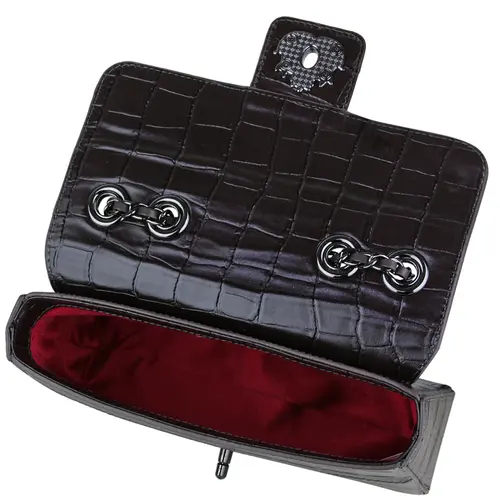 BOLSA PEQUENA ANNE CROCO ISLA MARROM